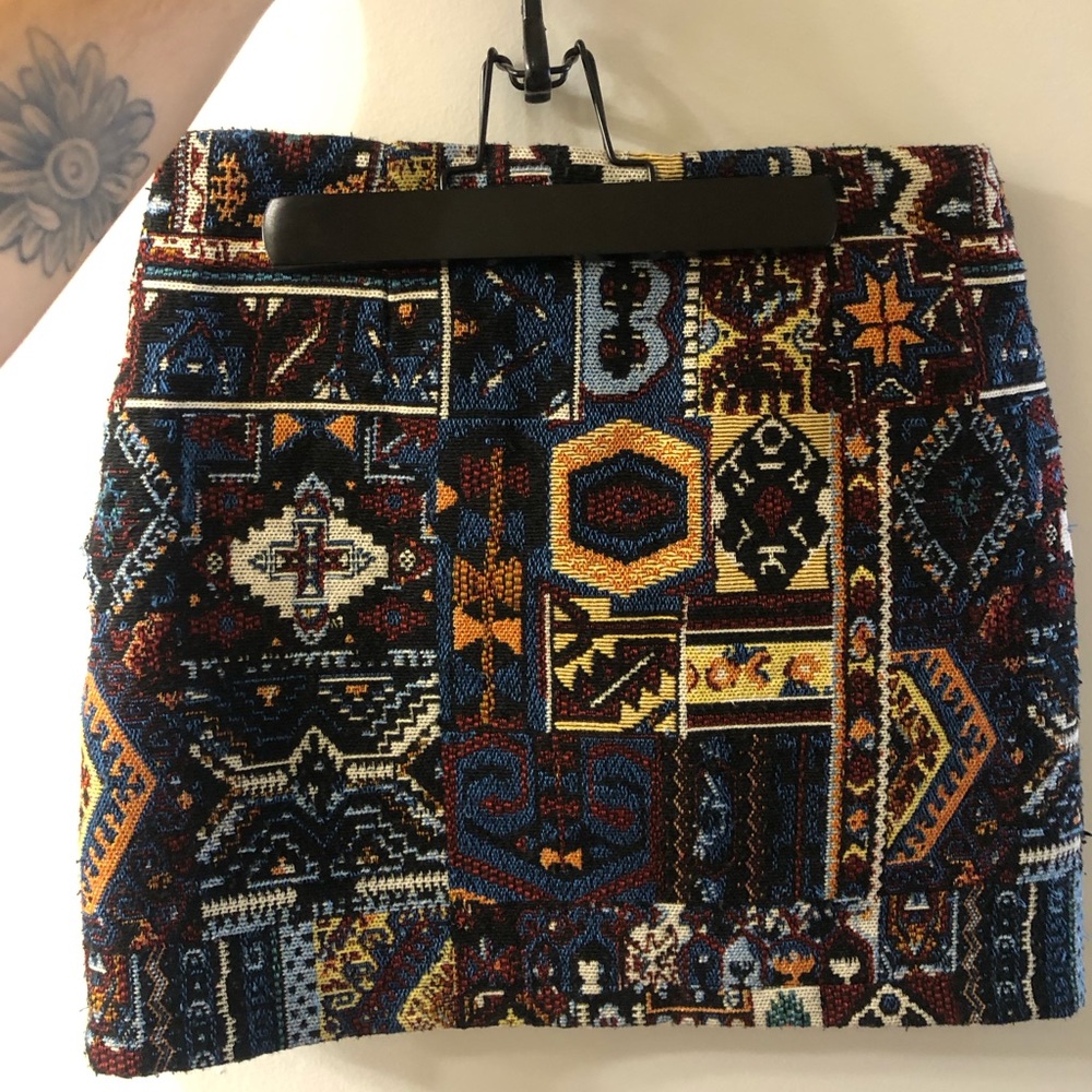 Virginia boho patchwork mini skirt